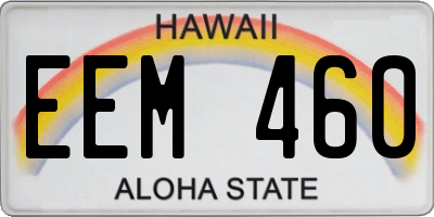 HI license plate EEM460