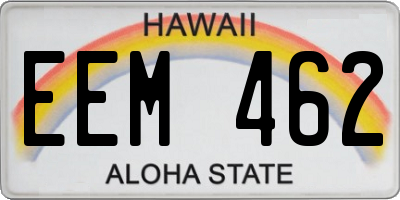 HI license plate EEM462