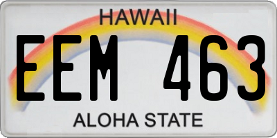 HI license plate EEM463