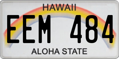 HI license plate EEM484