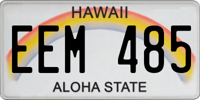 HI license plate EEM485