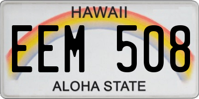 HI license plate EEM508