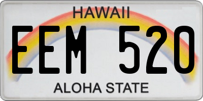HI license plate EEM520