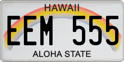HI license plate EEM555
