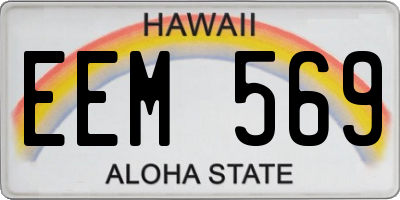 HI license plate EEM569