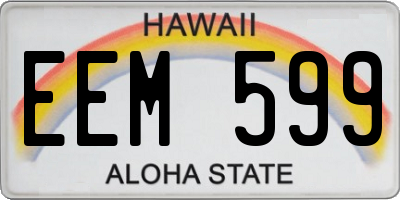 HI license plate EEM599