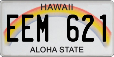 HI license plate EEM621