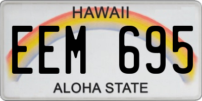 HI license plate EEM695