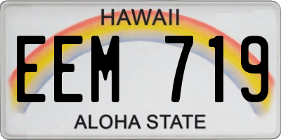 HI license plate EEM719