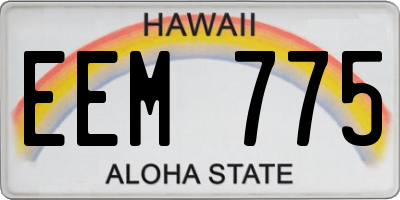 HI license plate EEM775