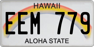 HI license plate EEM779