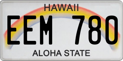 HI license plate EEM780