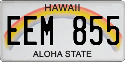 HI license plate EEM855