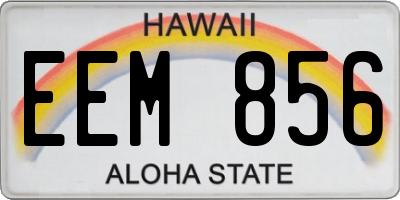 HI license plate EEM856