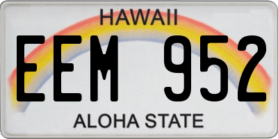 HI license plate EEM952