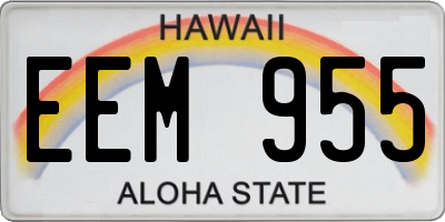 HI license plate EEM955
