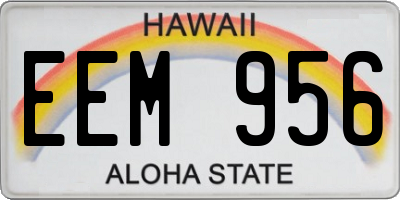 HI license plate EEM956