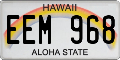 HI license plate EEM968