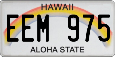HI license plate EEM975
