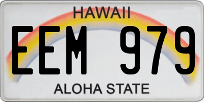 HI license plate EEM979