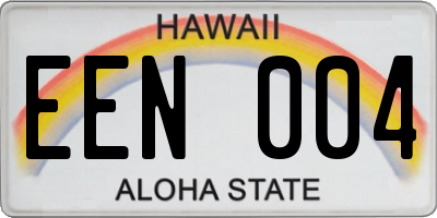 HI license plate EEN004