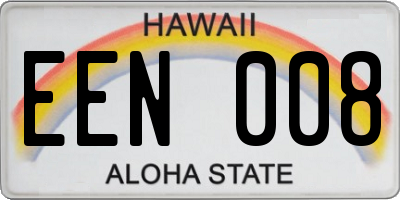 HI license plate EEN008
