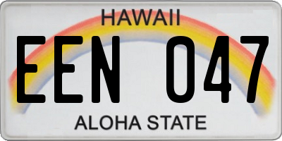 HI license plate EEN047