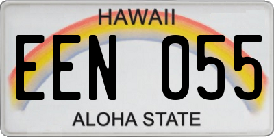 HI license plate EEN055