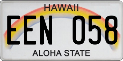 HI license plate EEN058