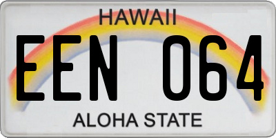 HI license plate EEN064