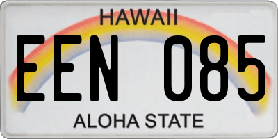 HI license plate EEN085