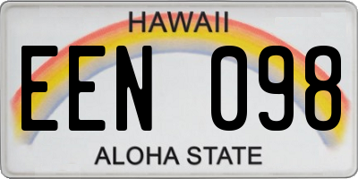 HI license plate EEN098
