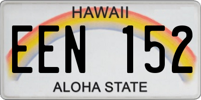 HI license plate EEN152