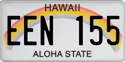 HI license plate EEN155