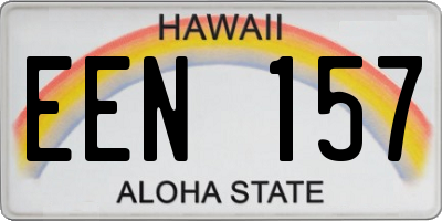 HI license plate EEN157