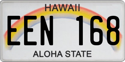 HI license plate EEN168