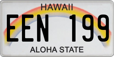HI license plate EEN199