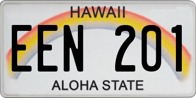 HI license plate EEN201