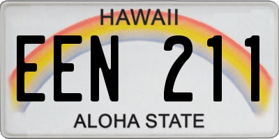 HI license plate EEN211