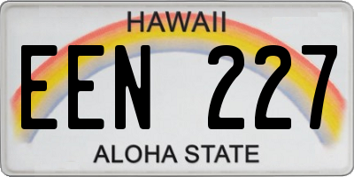 HI license plate EEN227