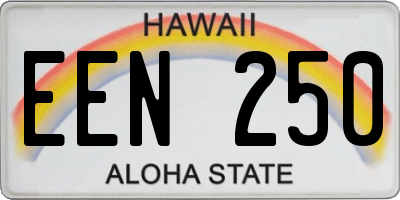 HI license plate EEN250