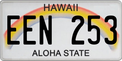 HI license plate EEN253