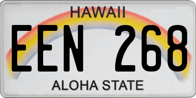 HI license plate EEN268