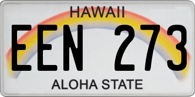 HI license plate EEN273