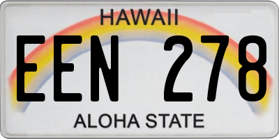 HI license plate EEN278