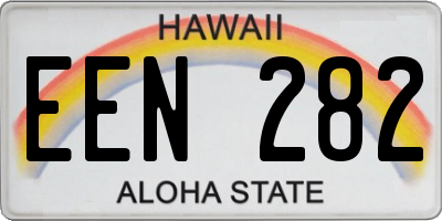 HI license plate EEN282