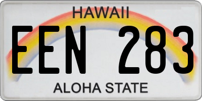 HI license plate EEN283