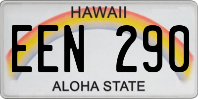HI license plate EEN290