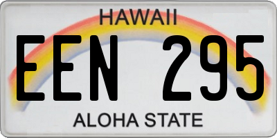 HI license plate EEN295