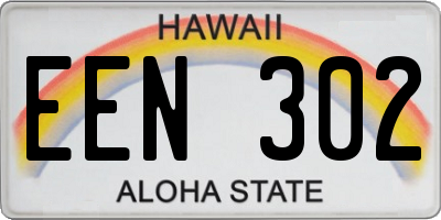 HI license plate EEN302